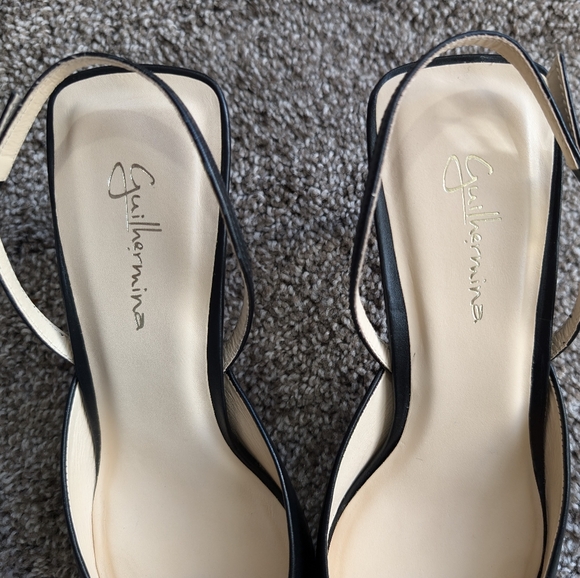 Guilhermina Anthro strappy black kitten heels, sz 8 EUC - Picture 5 of 13